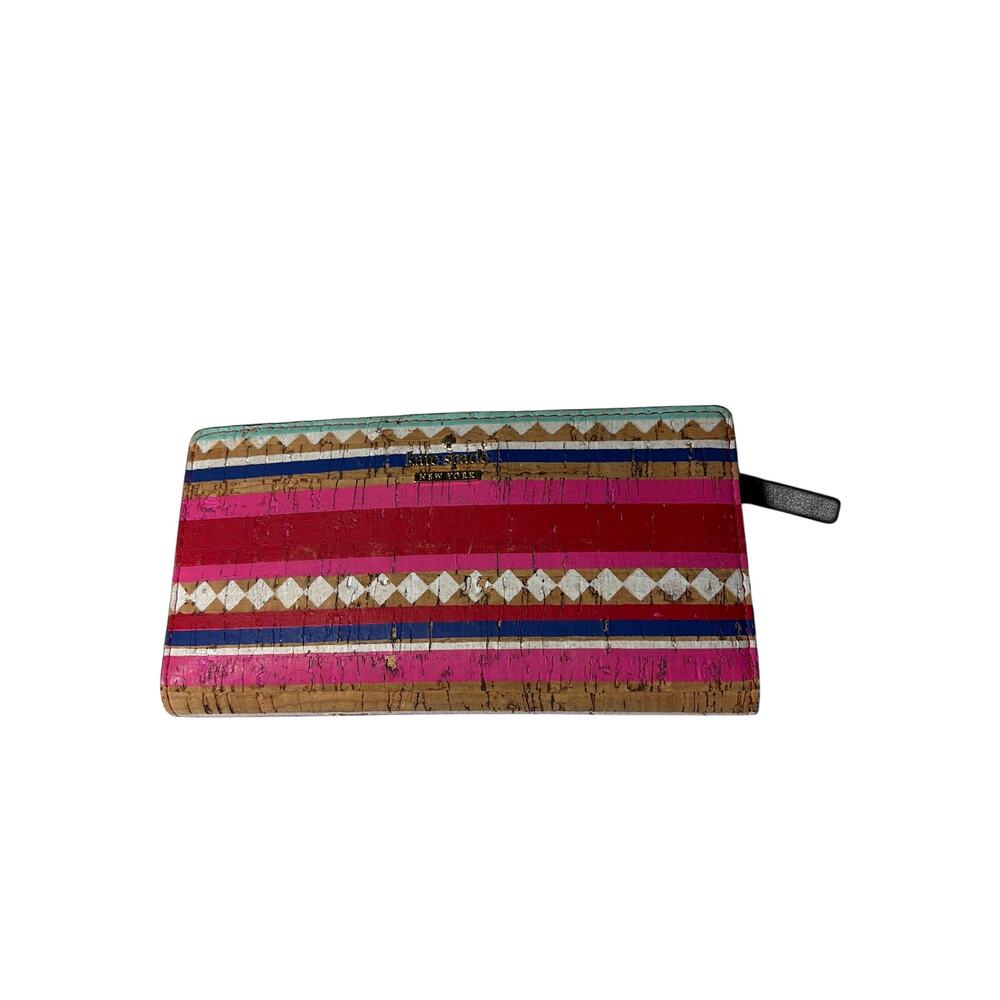 KATE SPADE Stacy Campus Lane Bifold Cork Clutch Wallet